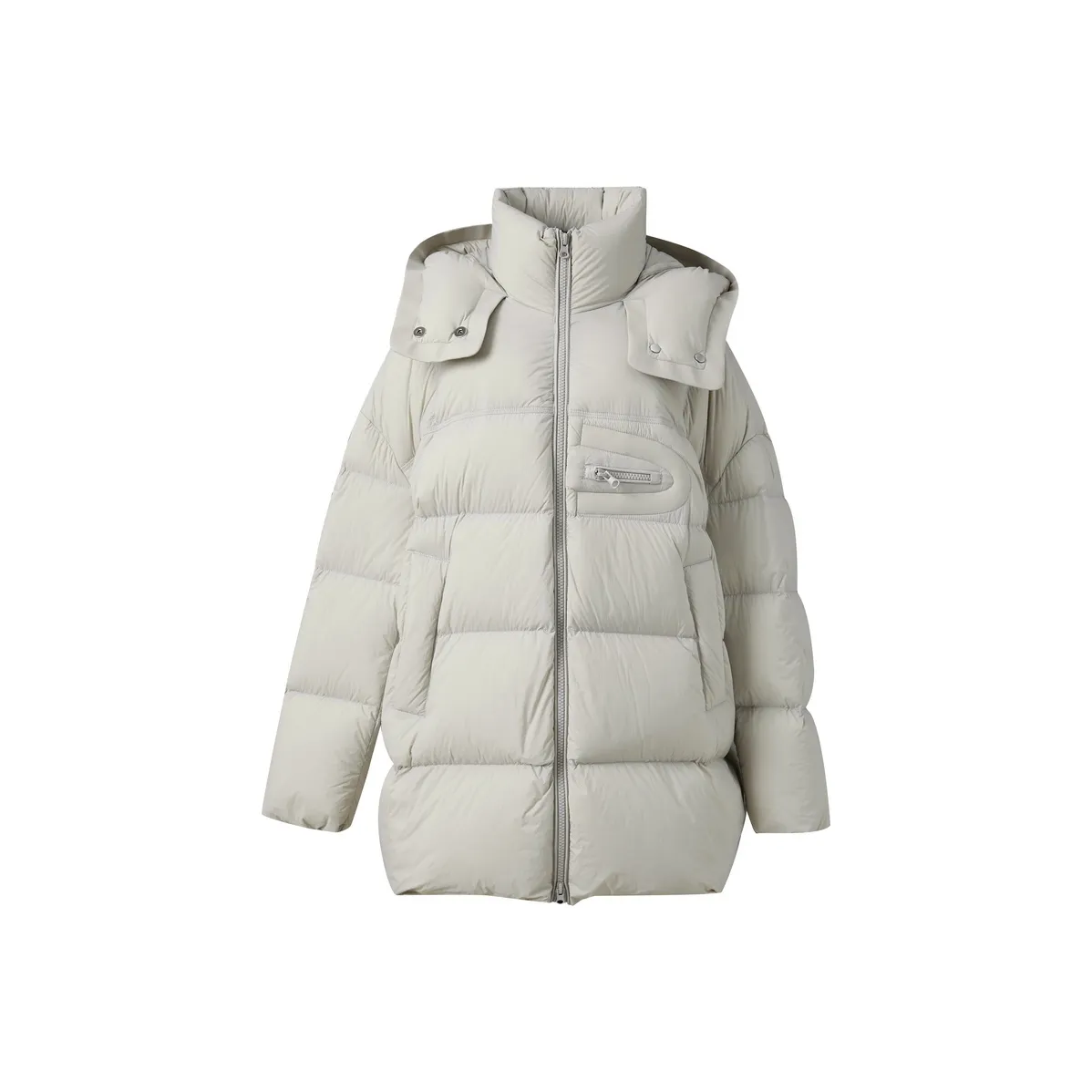 3COLOUR Пуховик Женский Слон Серый