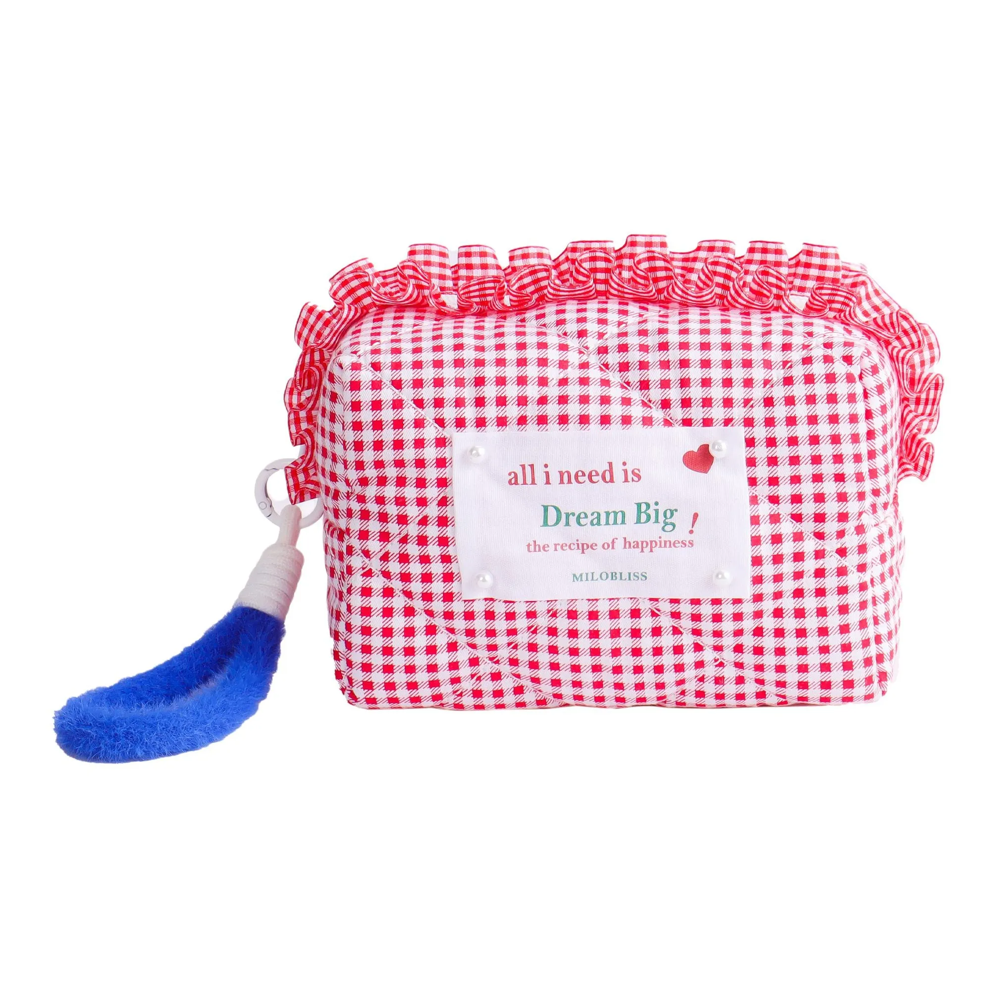 MILO BLISS Лоскутное шитье Клетка Кружево Отделка Косметика Сумка для хранения Портативный