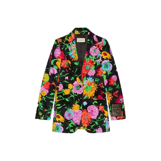 GUCCI X Ken Scott Floral Velvet Blazer