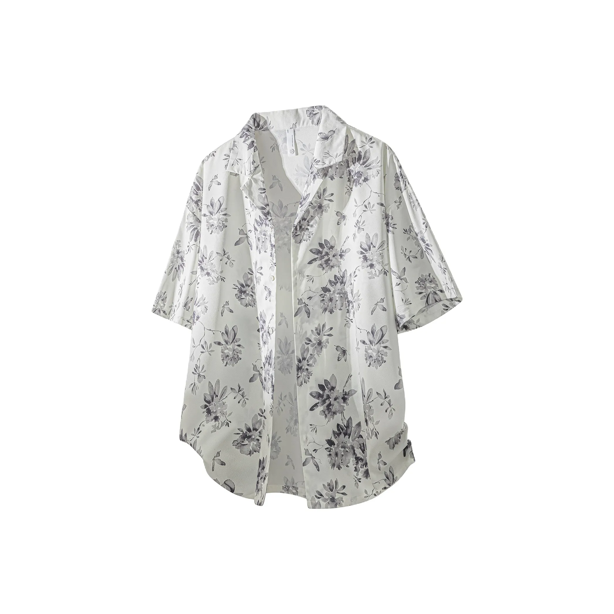 BRYAN JIMENEZ Серый Белый Унисекс Рубашки