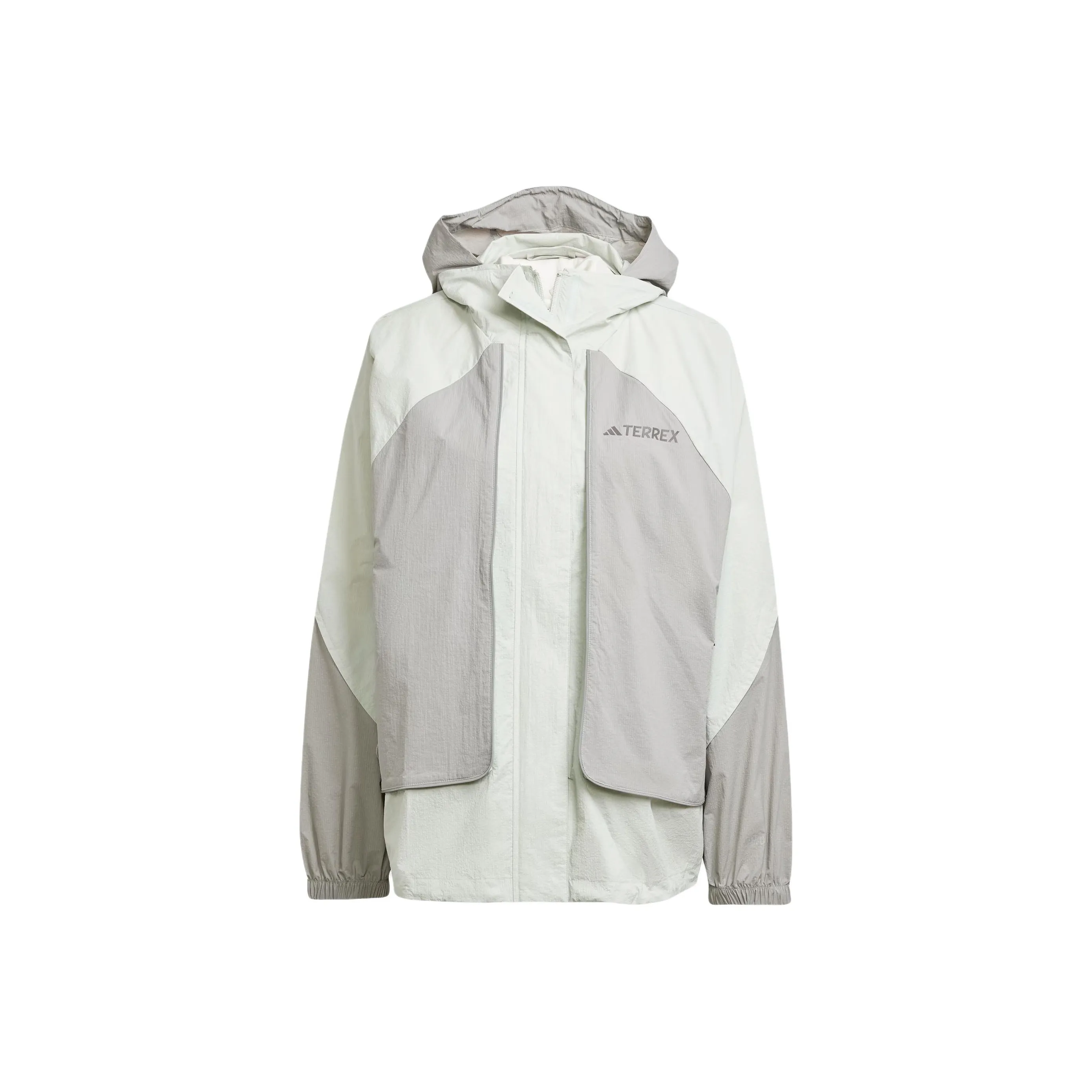 Adidas TerrexXPLORIC WIND.RDY Куртка Женская Лен Зеленый Чистый Серый