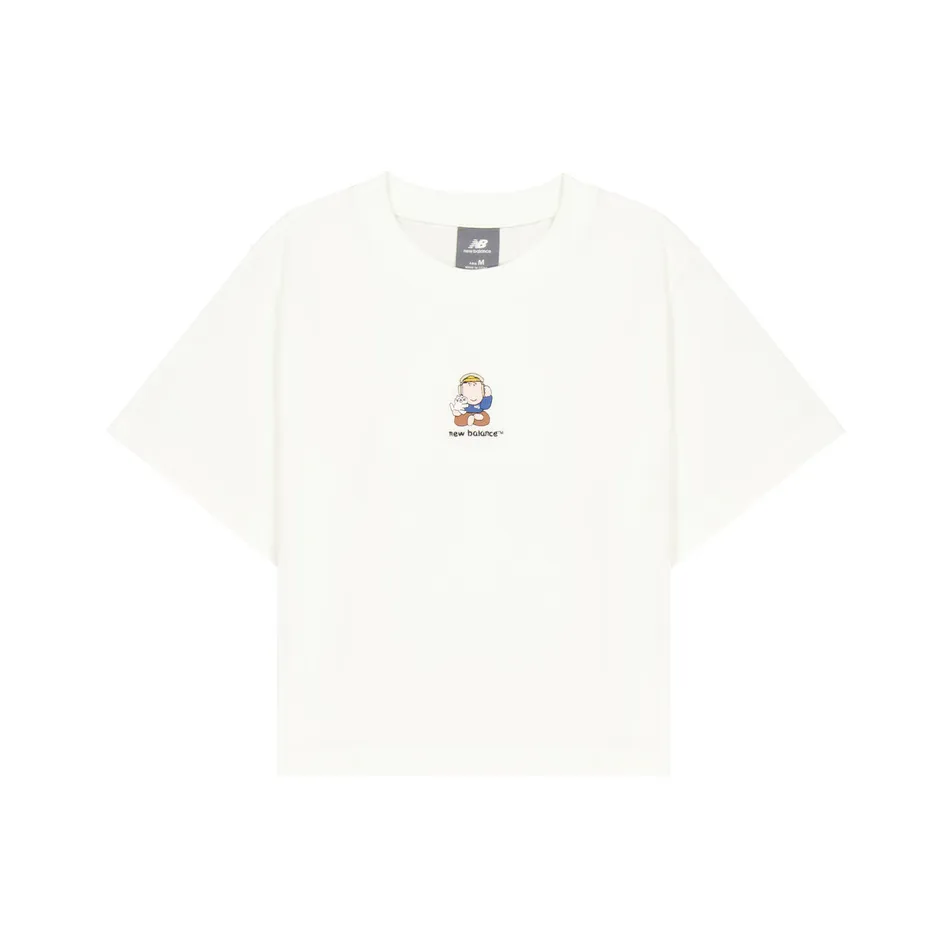 New Balance совместная футболка T женская морской солевой белый