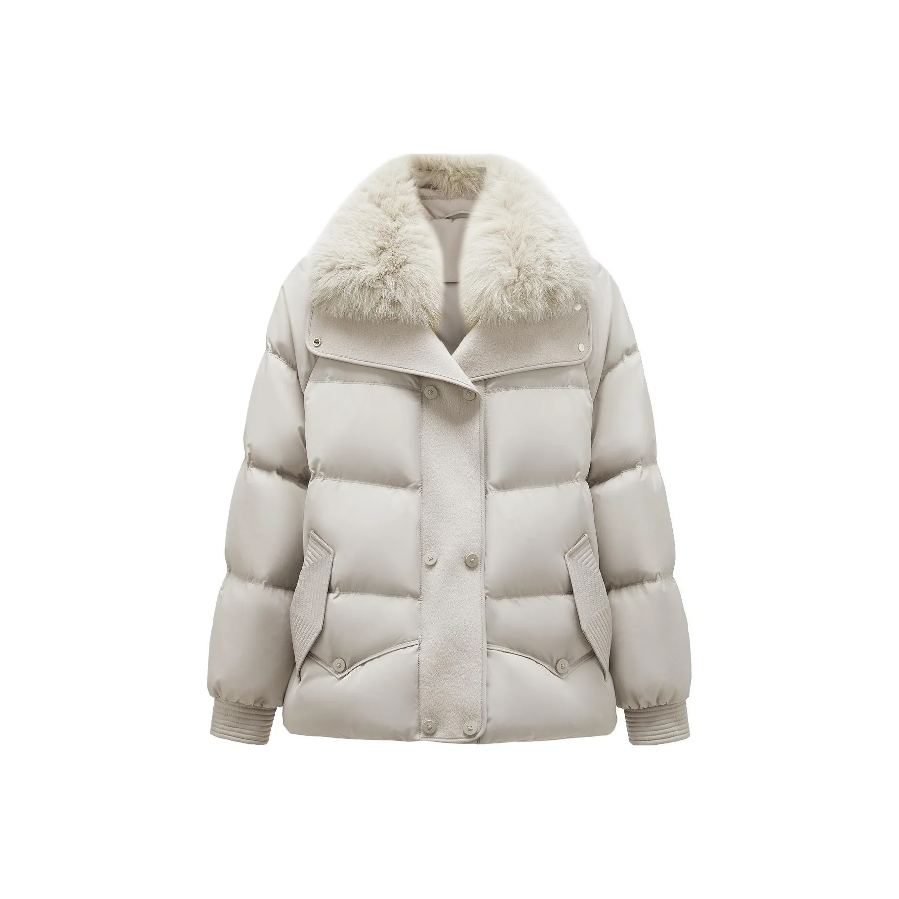 JZ. ANNAKRO Пуховик Женский Зеленый Серый