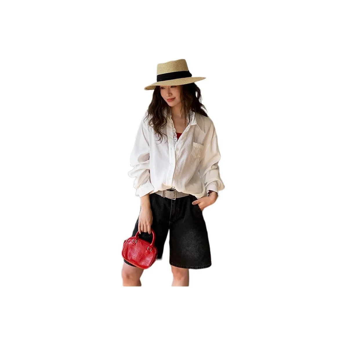 NANING9 Белые Женские Рубашки