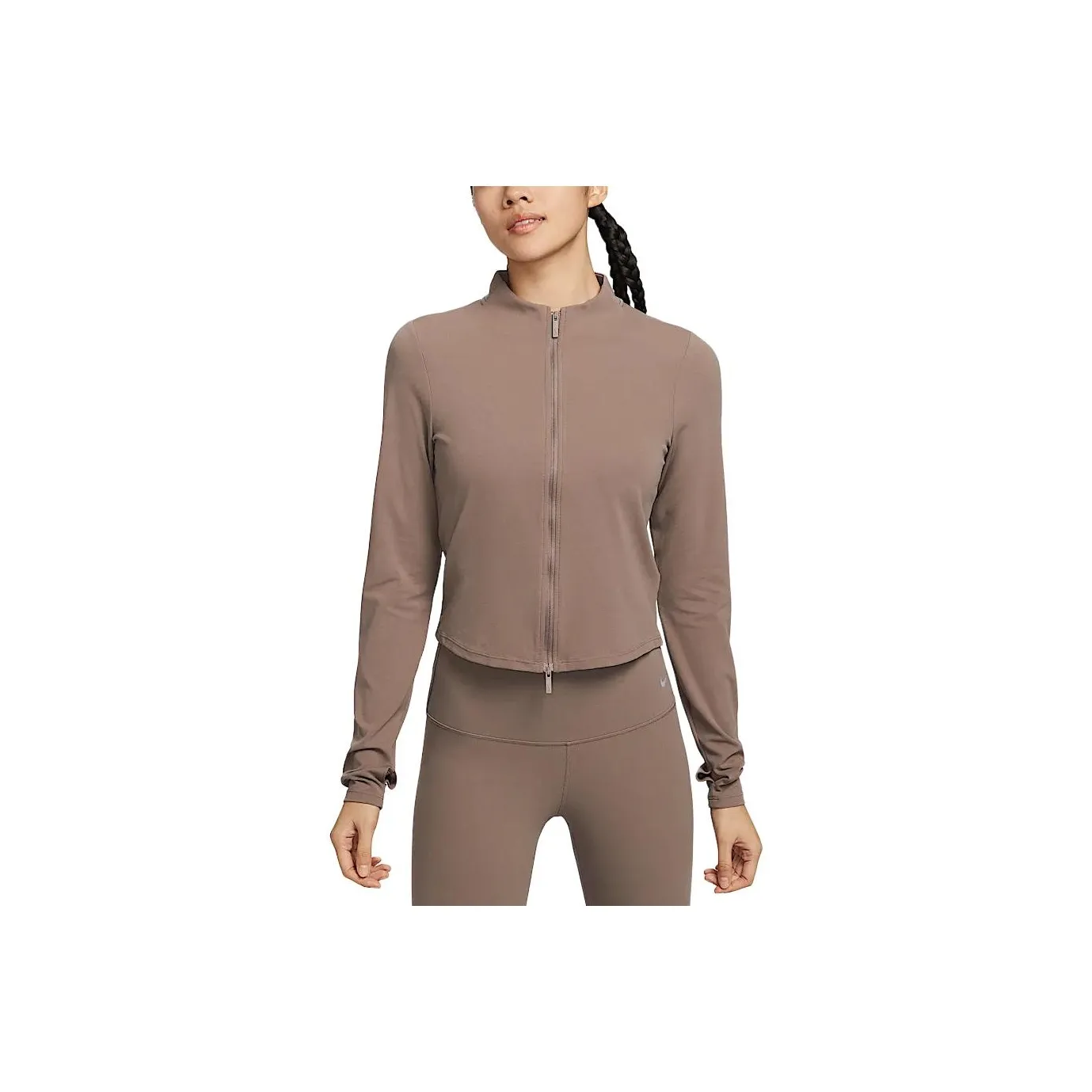 Nike ZenvyDri Форма SS25 Куртка Женская Норковая Коричневый Белый