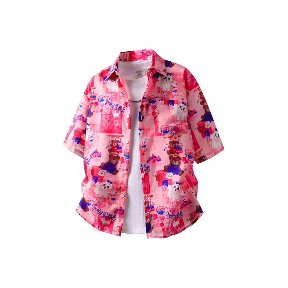 BEAR UNION Розовые Унисекс Рубашки