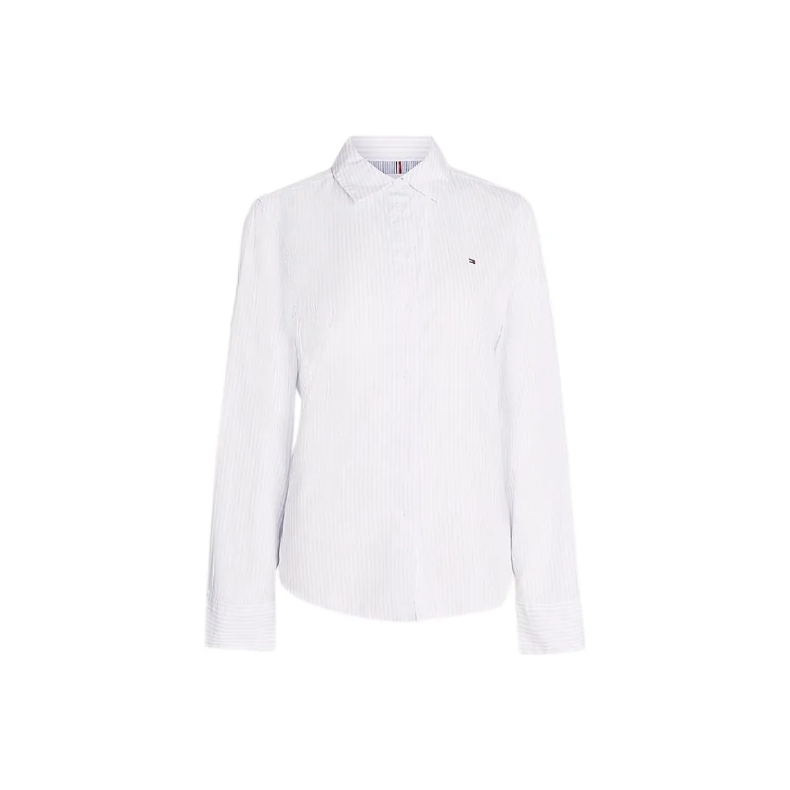 Tommy Hilfiger Regular Fit Stripe Stretch Oxford Shirt Shirt Women's Blue