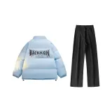 라이트 블루+블랙 바지