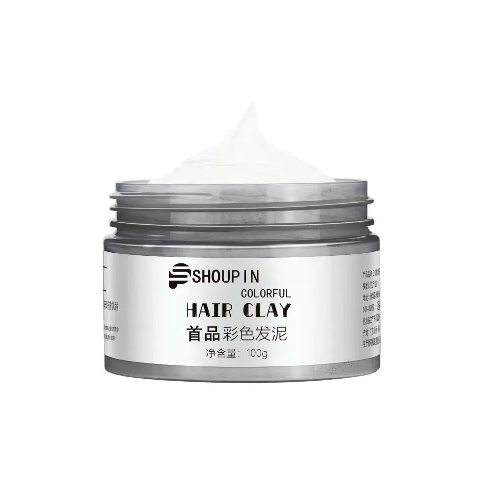 SHOUPIN NANA Серый Holographic Волосы Глина Стайлинг для волос Формирование Длинный Долговременный 100г