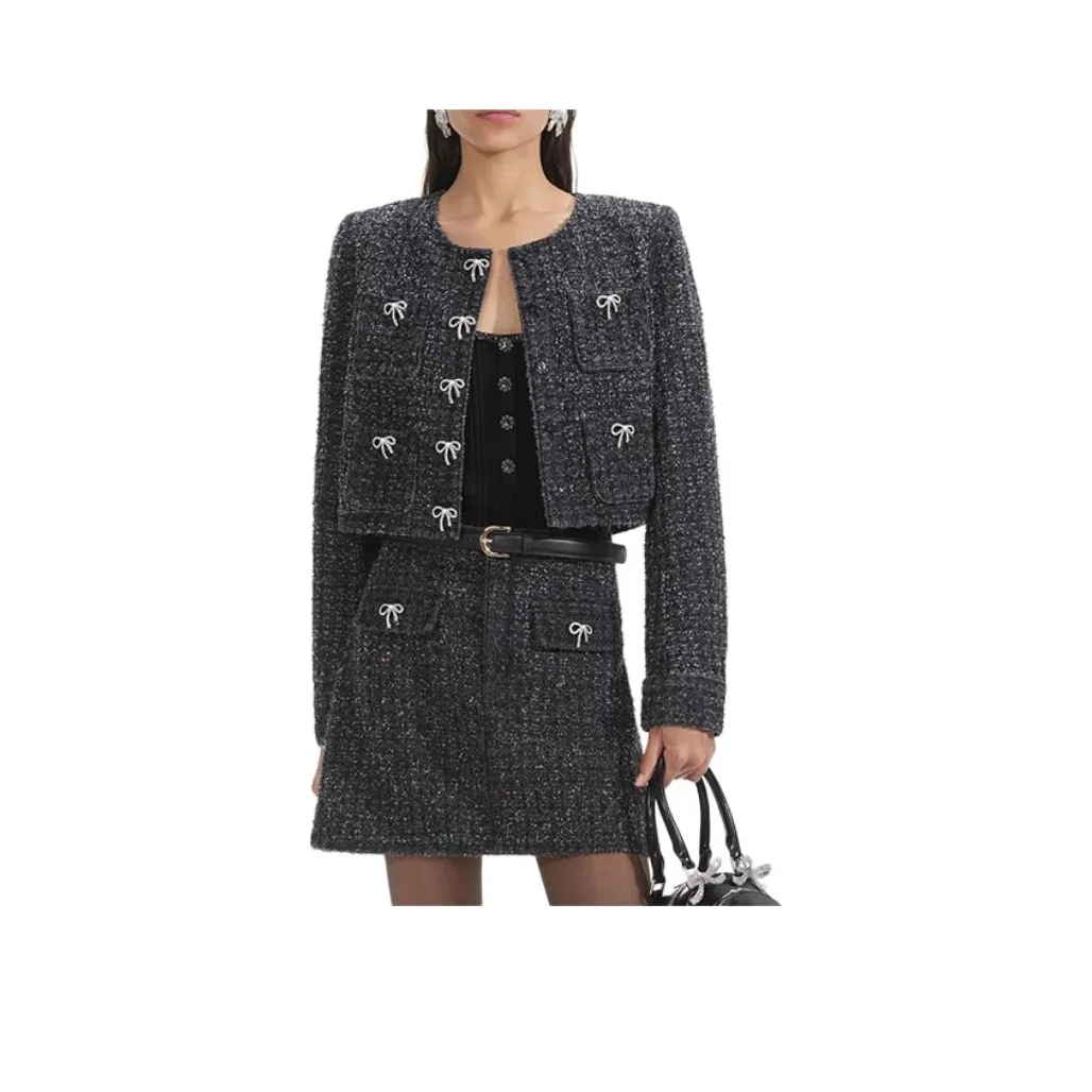 Self portrait Jackets Coats Women's Classic Black