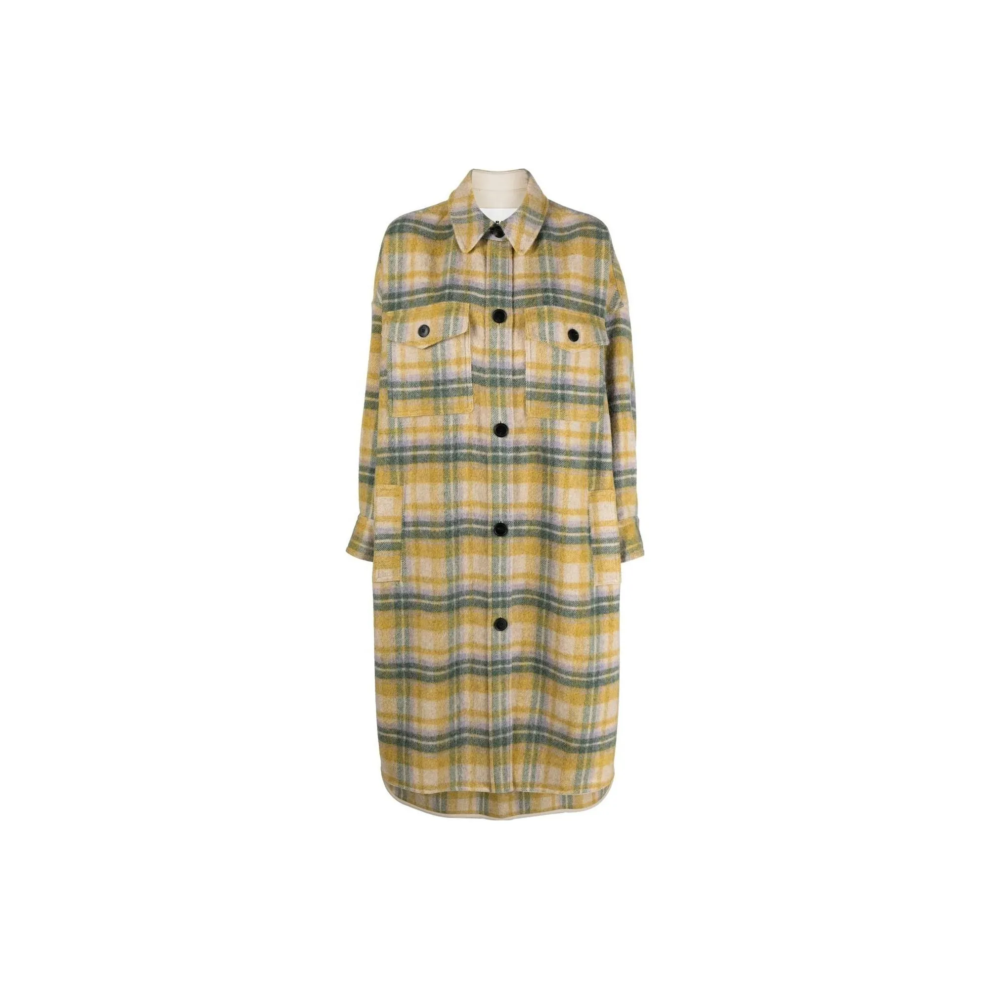 ISABEL MARANT ETOILE Checked Button-up Coat