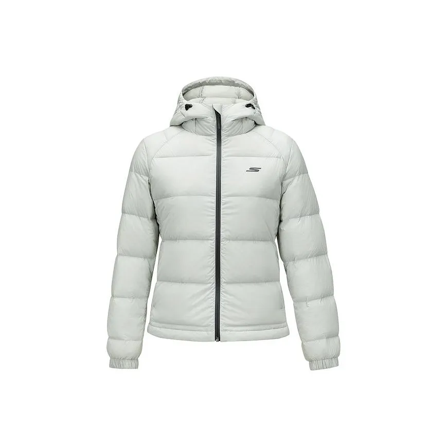 Skechers Пуховик Женская Серебряная Береза Белый