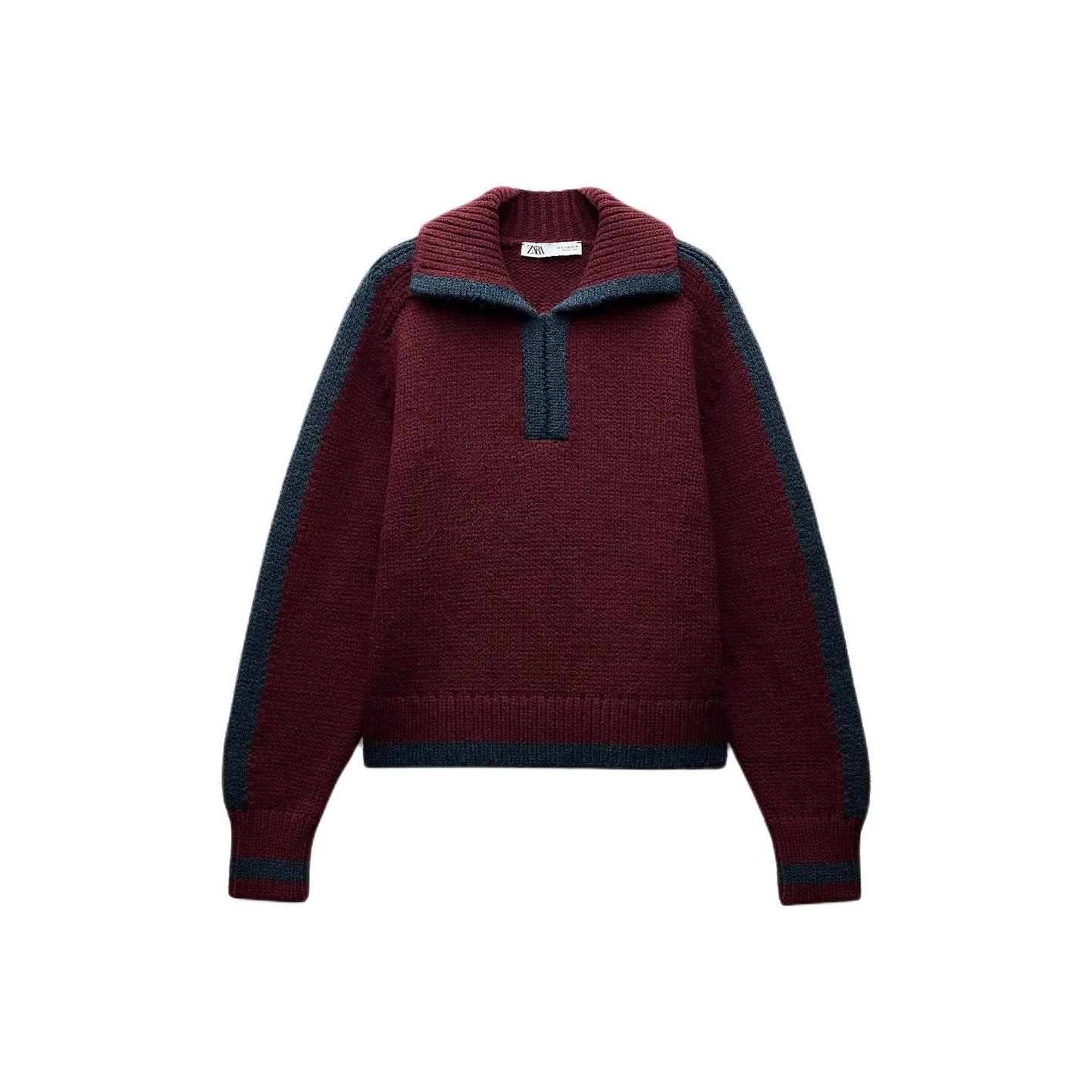 ZARA Бордово-красный Женский Трикотаж