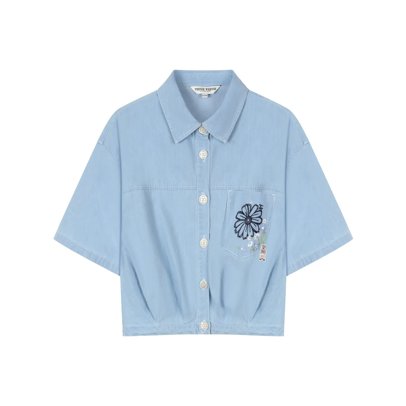 Teenie Weenie Рубашка Женская Светло-Синяя