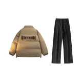 카키+블랙 바지