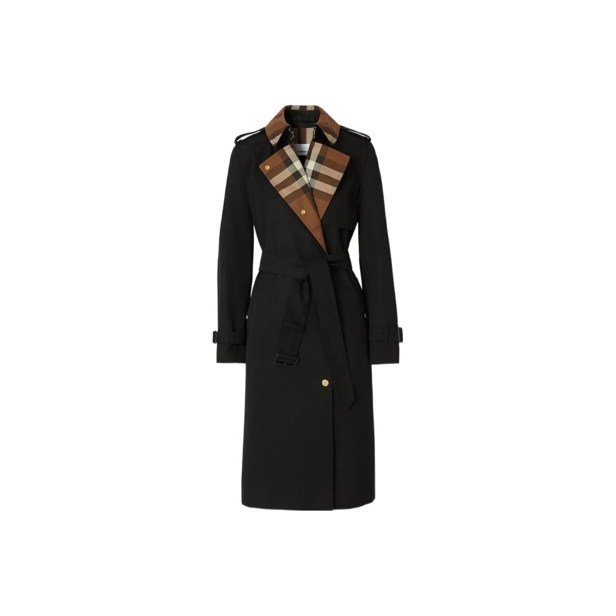 Burberry Check panel Gabardine Trench Coat