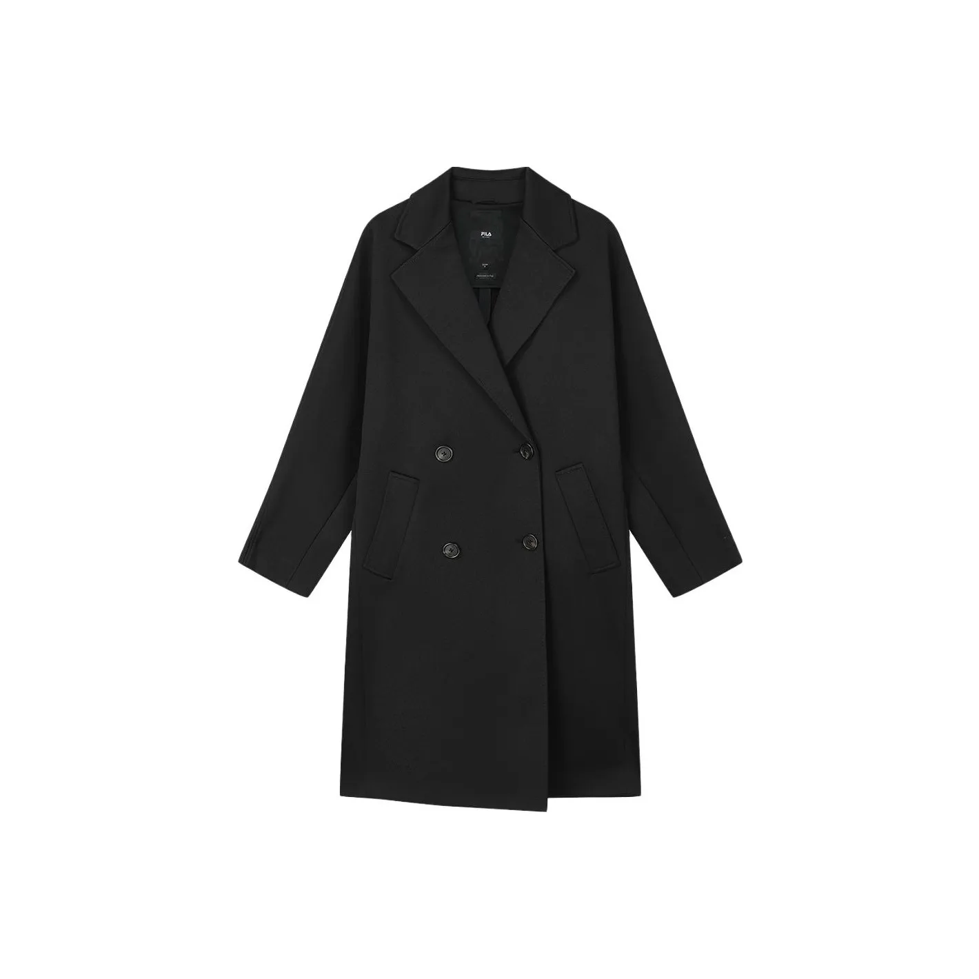 FILA MILANO Italian Luxury Sports Collection Coats Women's Jet Black