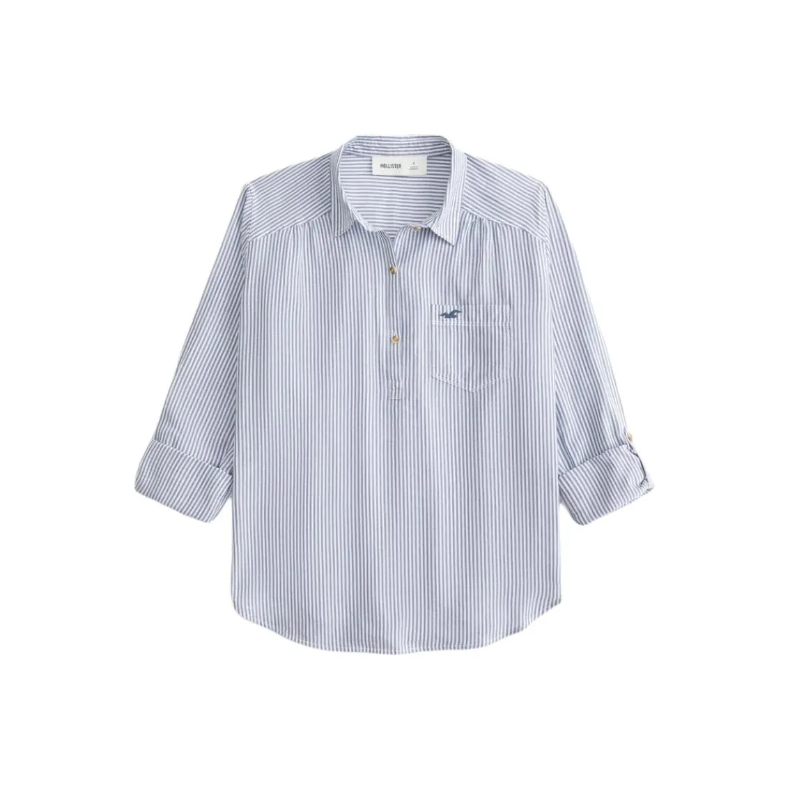 Hollister Shirt Women's Blue Stripes
