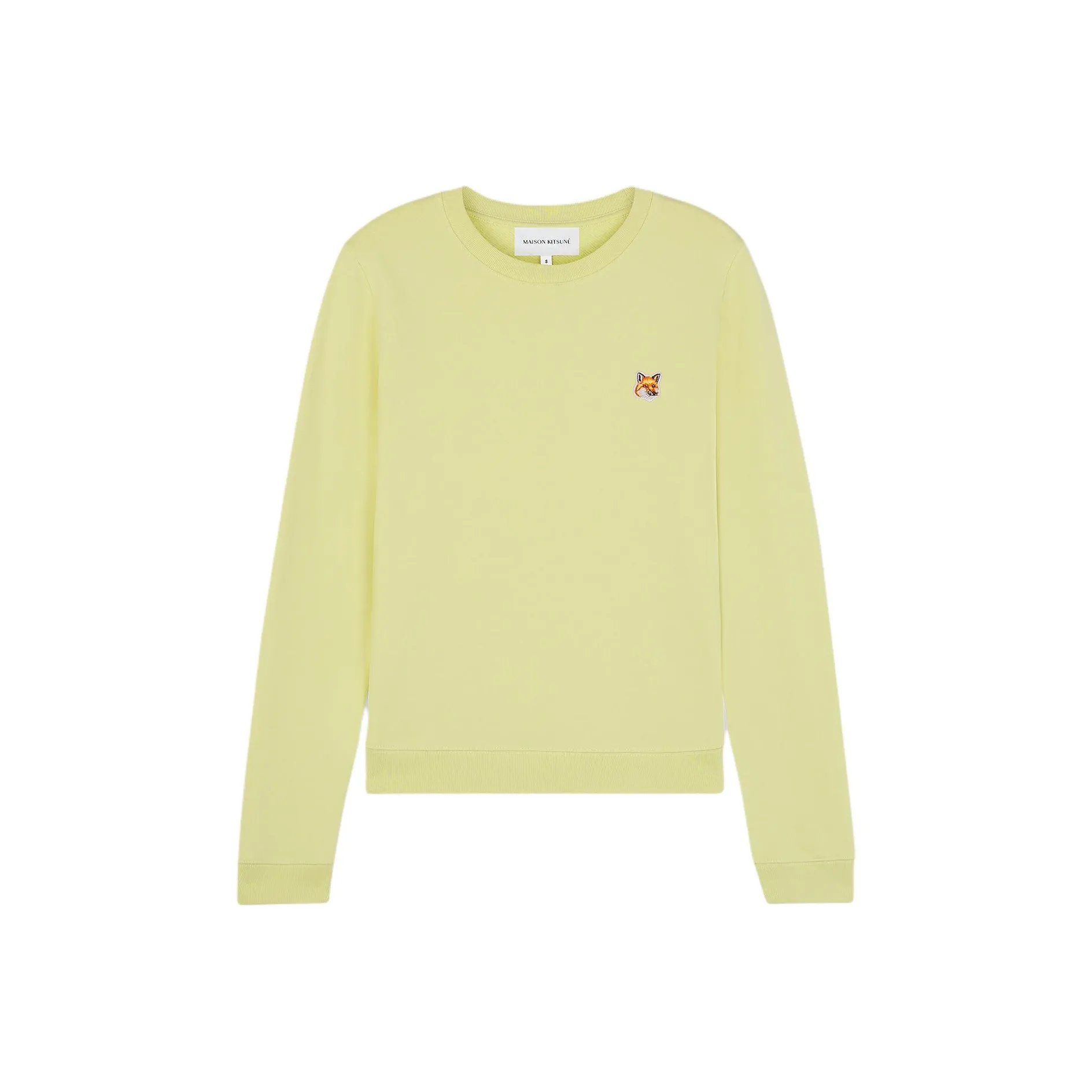 Maison Kitsune SS24 Свитшот Женский Мел Желтый