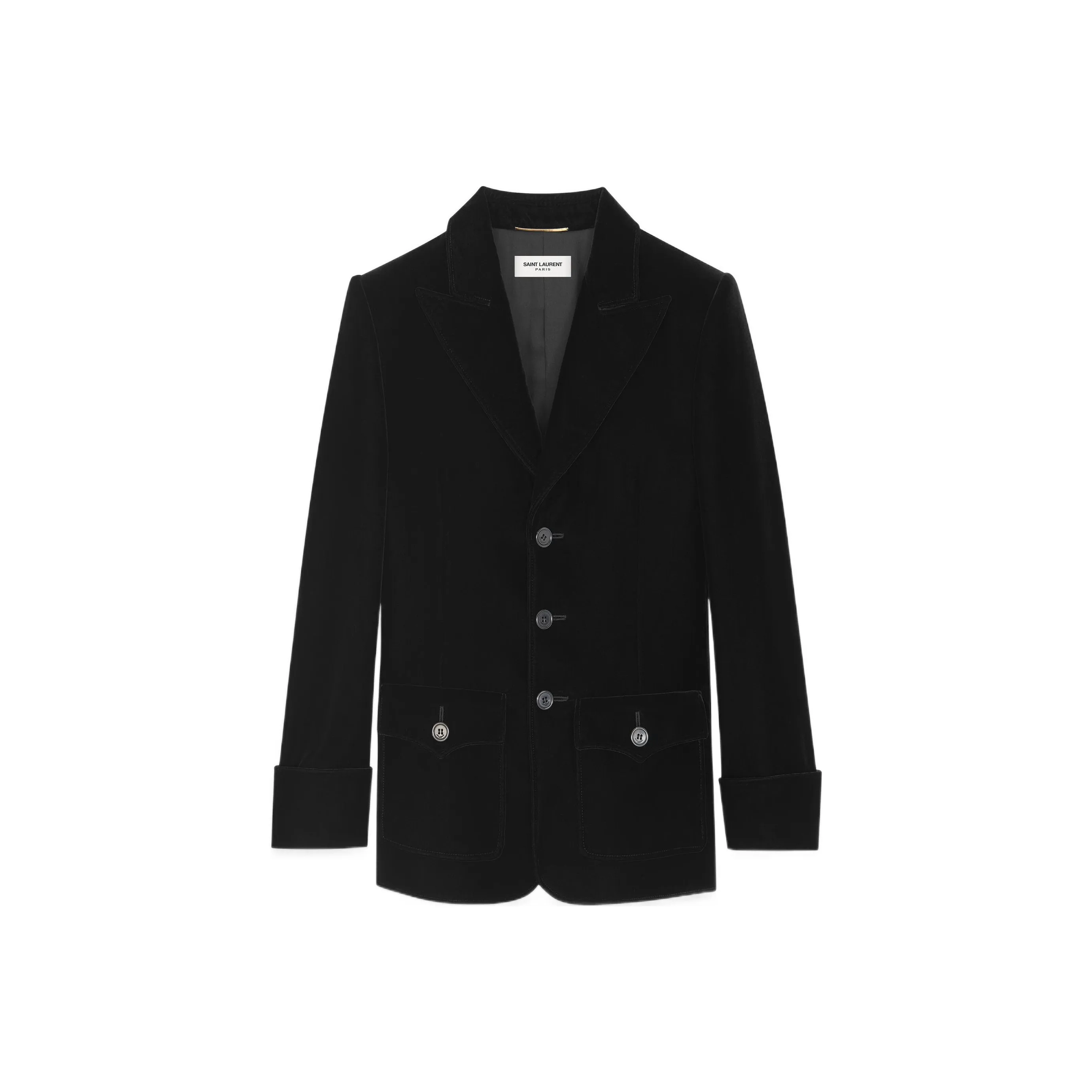SAINT LAURENT Single-Breasted Tailored Velvet Jacket