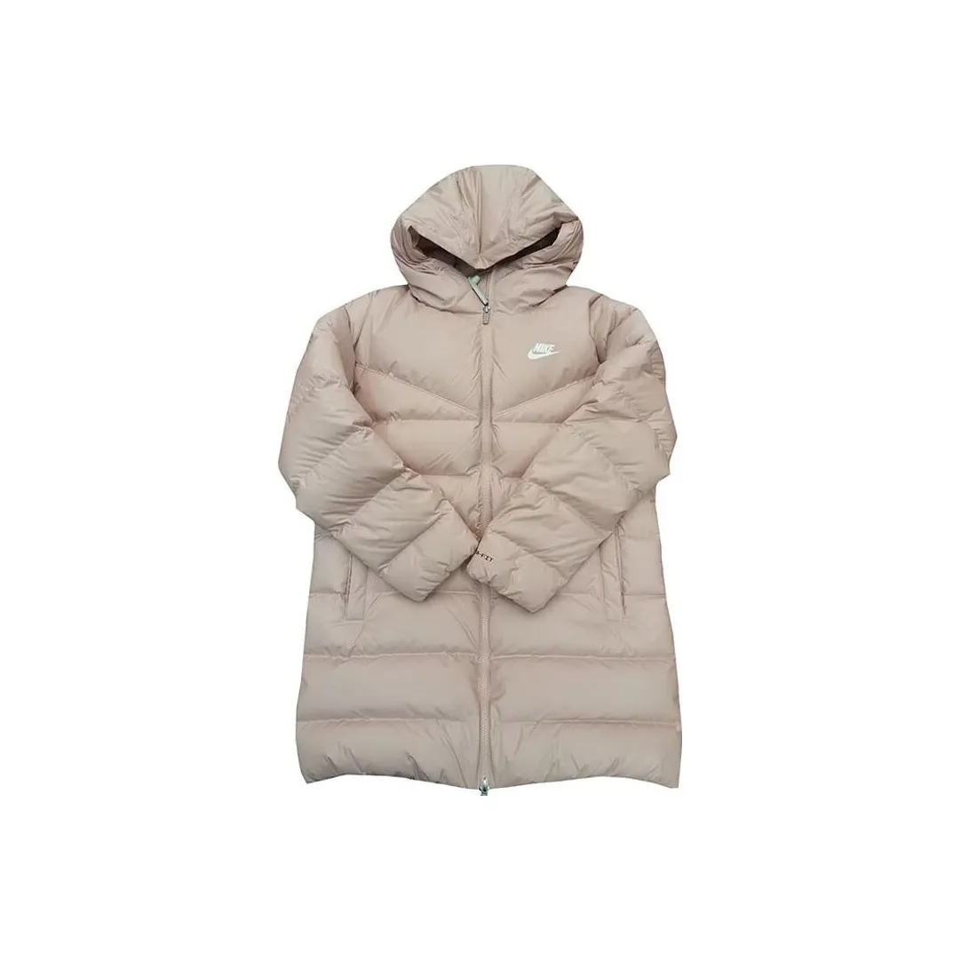Nike Пуховик Женские Телесно-розовый
