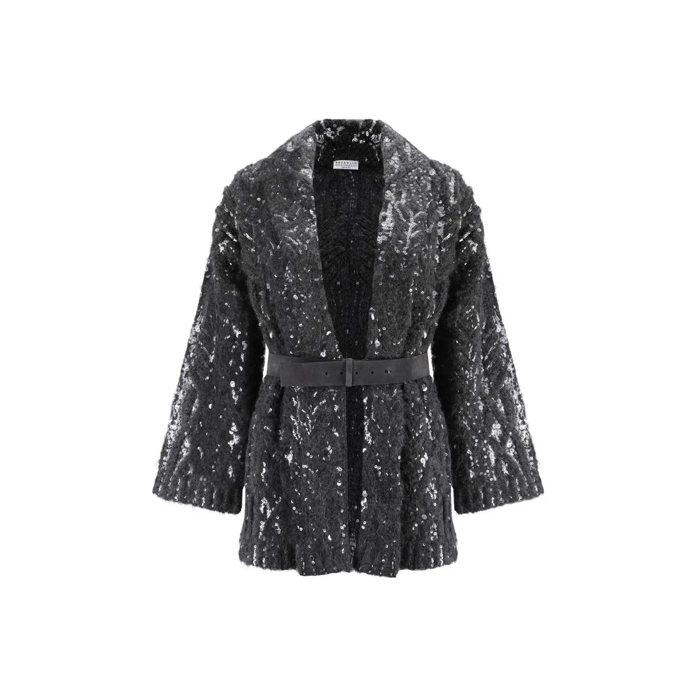 Brunello Cucinelli Sequin Embellished Belted Cardigan