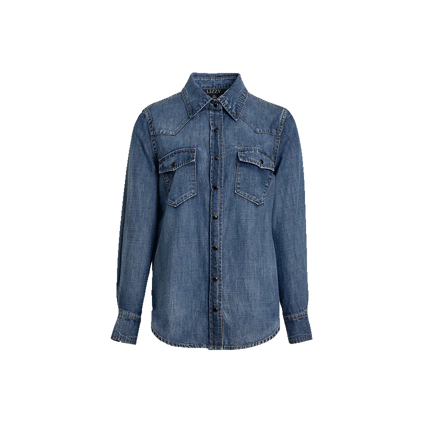 LIZZY Темно-синие Женские Рубашки