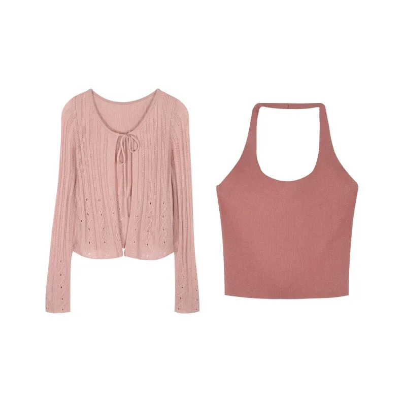 MISHOW Трикотаж Комплект из двух предметов Женский Бегония Розовый