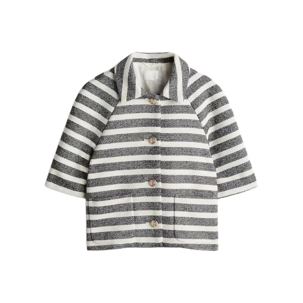 H&M Jackets & Coats Women's Marine Blue/Stripes