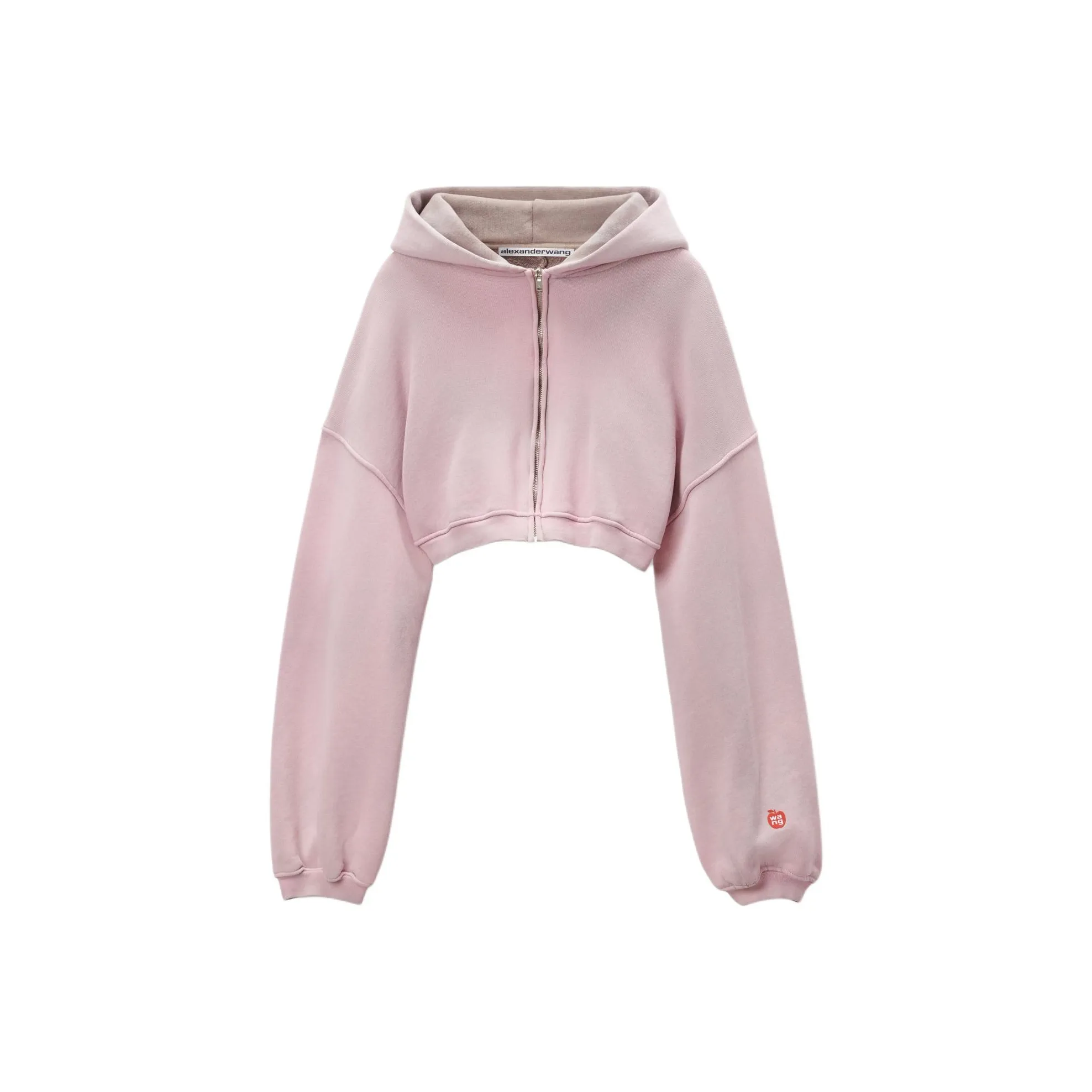 T By Alexander Wang Crop Zip Up Hoodie