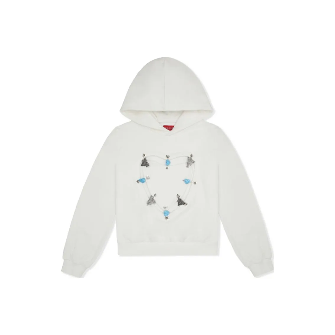 GUESS x YUEQI QI Толстовка Женская Молочно-белая