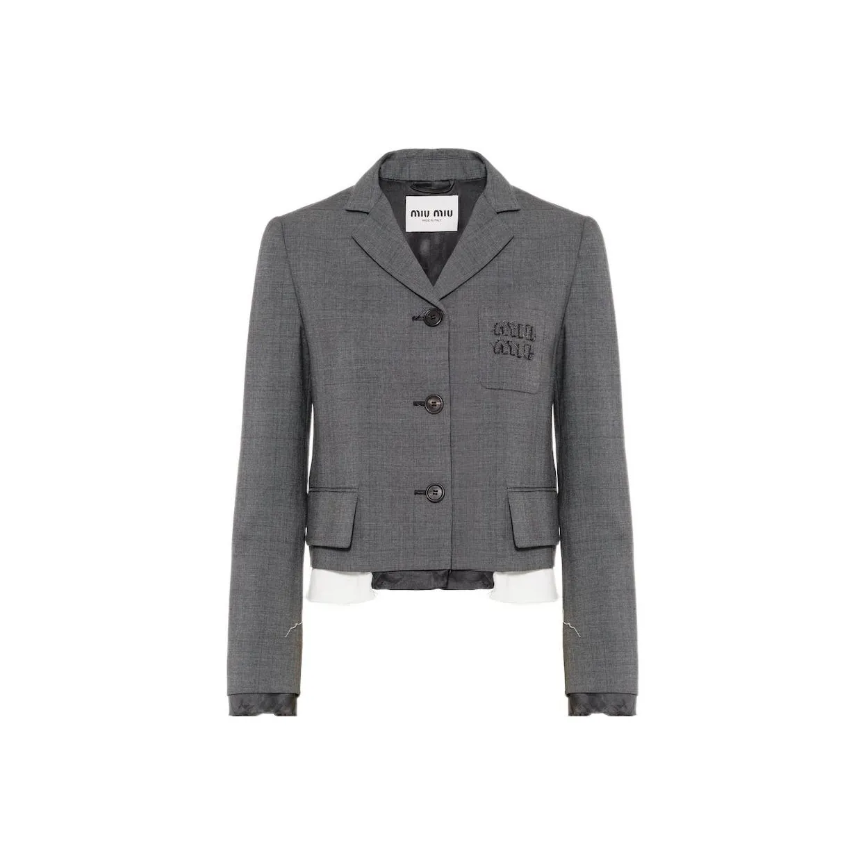 MIU MIU Single breasted Prince Of Wales Check Blazer
