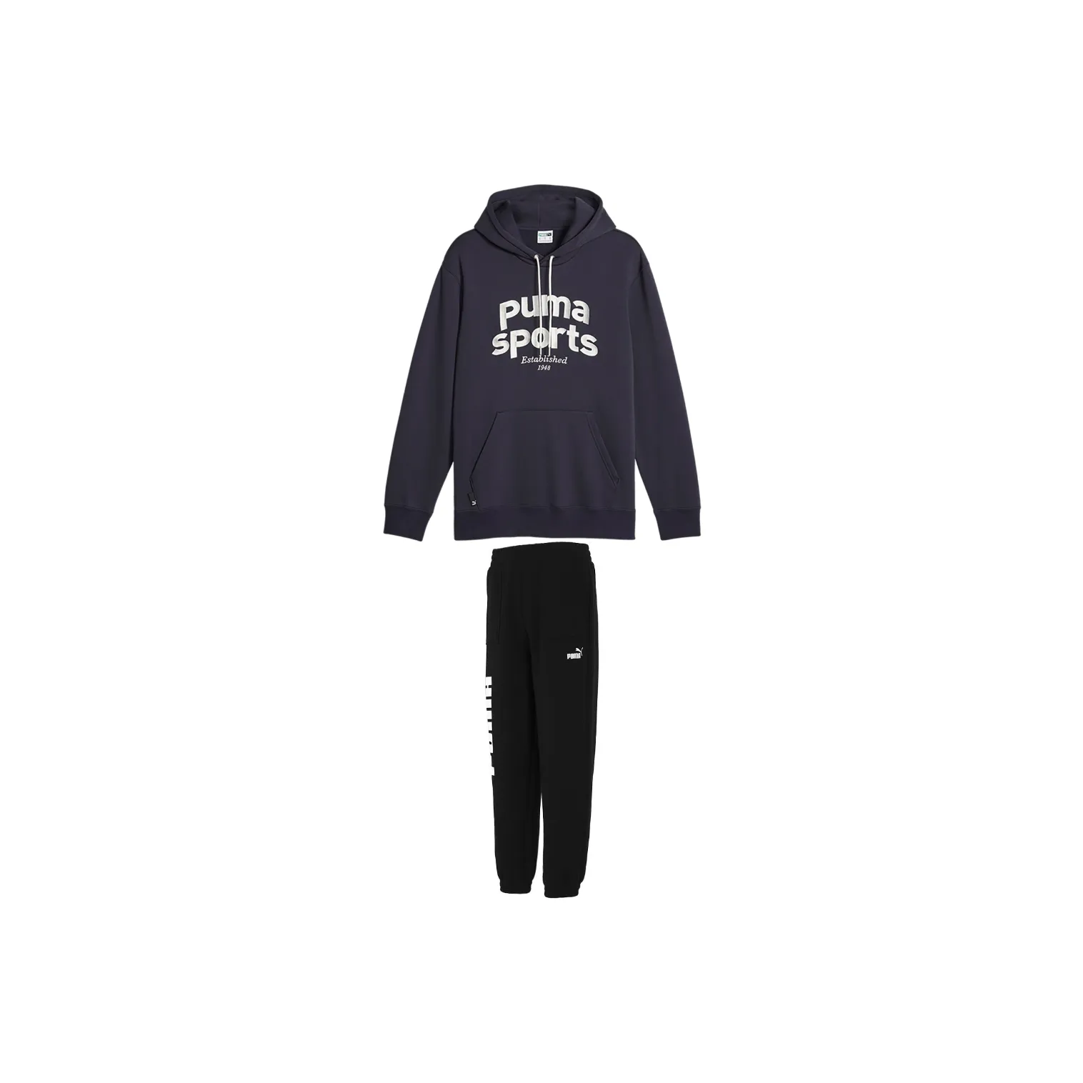 PUMA Clothing Комплект Синий топ + Черные штаны Мужской Повседневная Спортивная одежда