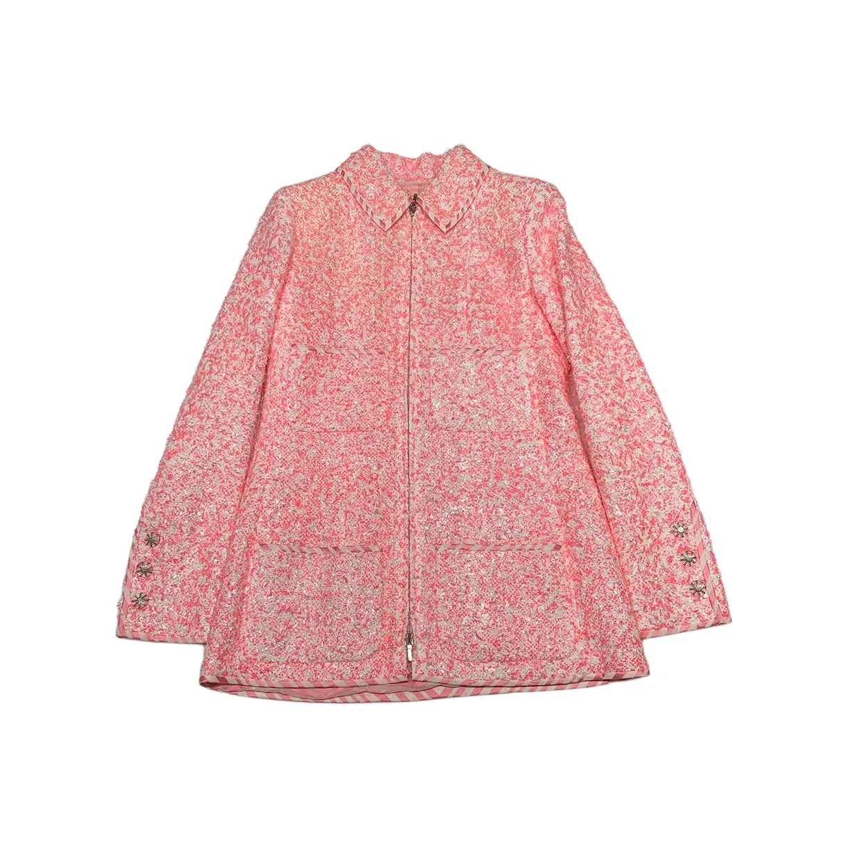 CHANEL Jackets Coats Women's Pink