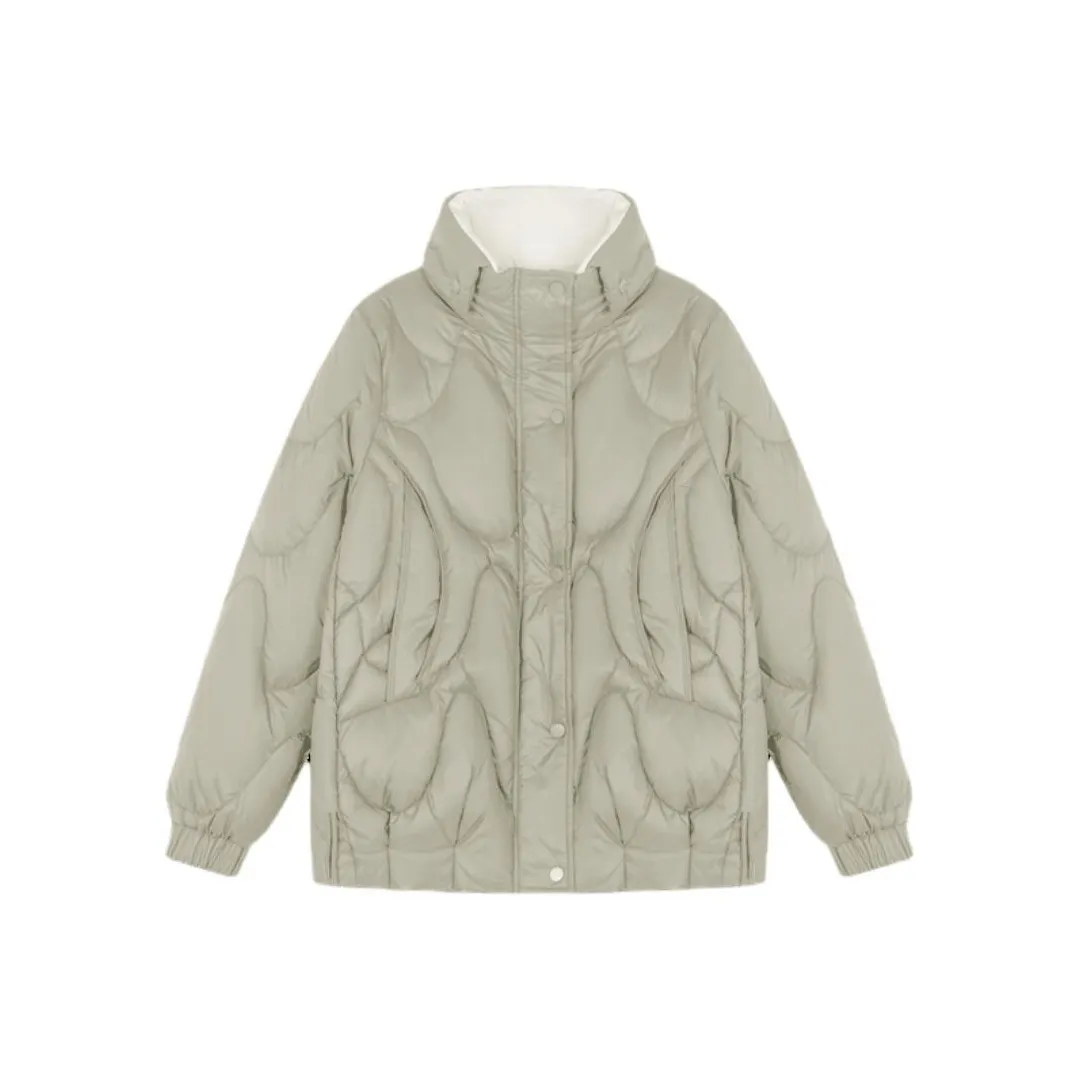 IHIMI Пуховик Женский Горох Зеленый