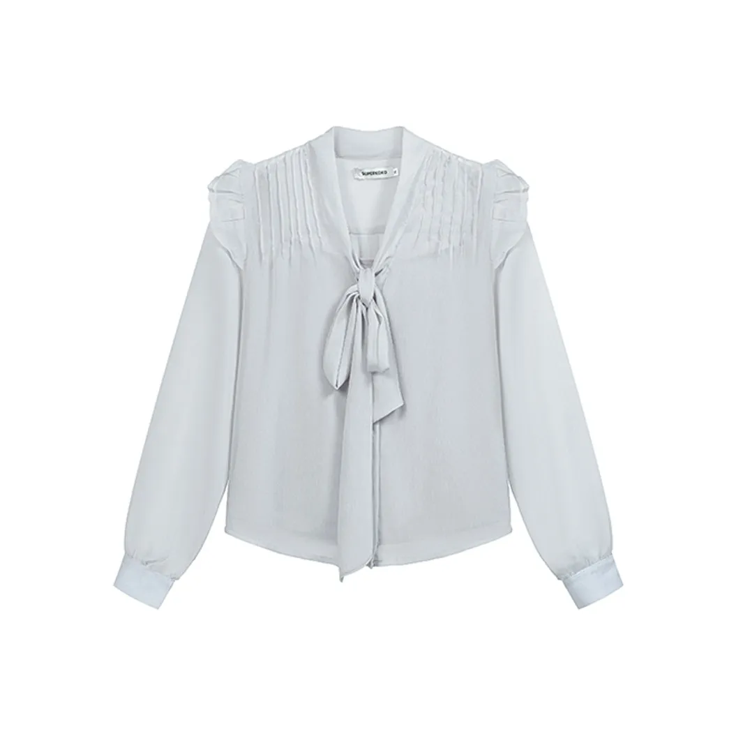 JOSR Шифон Рубашка Женская Белая