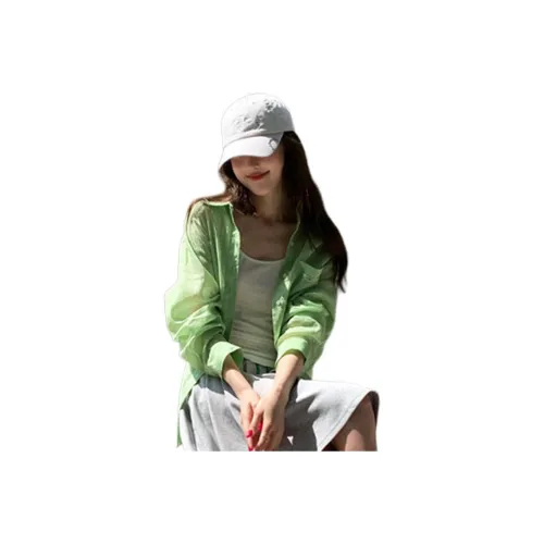 NANING9 Бирюзовые Женские Рубашки