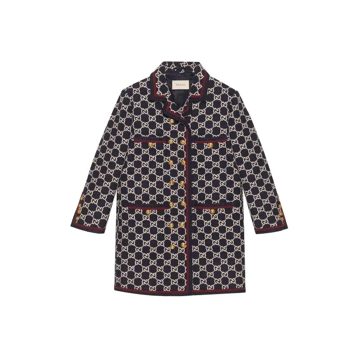 GUCCI Gg Pattern Tweed Coat