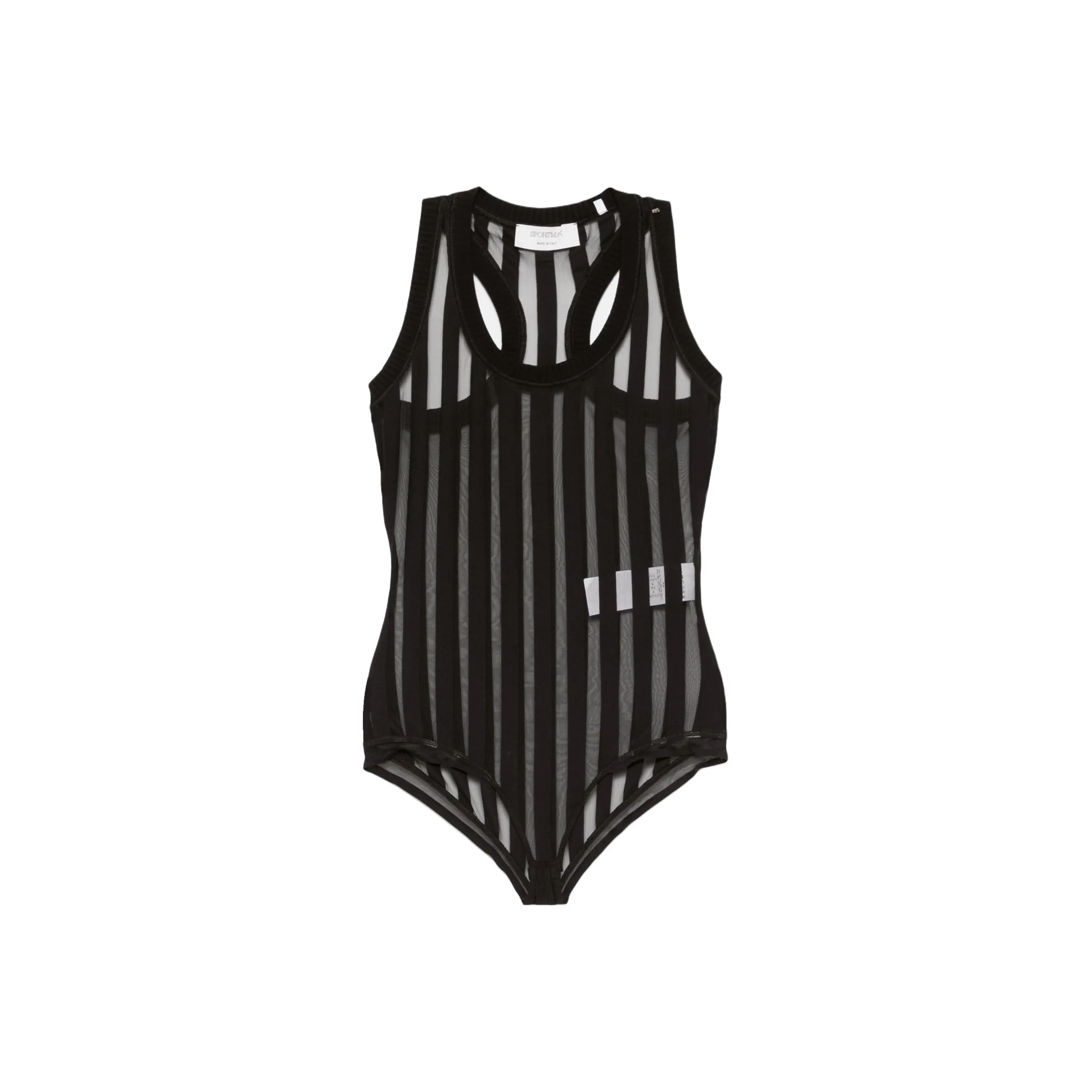 SportMax Edam Sheer Striped Bodysuit