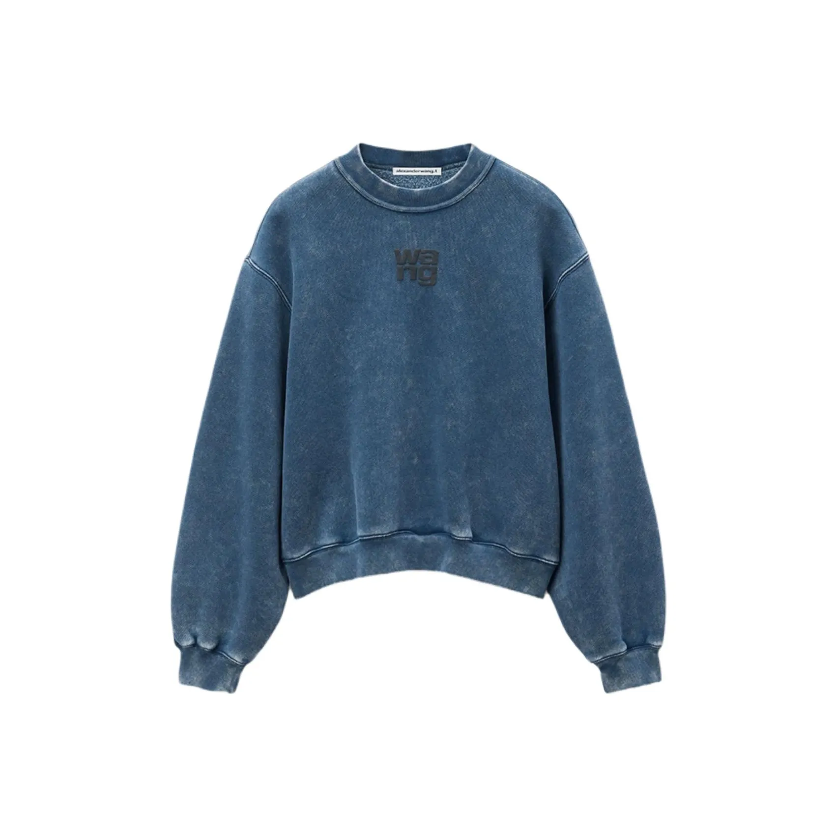 Alexander Wang FW24 Толстовка Женская ACID Wash Black Ice