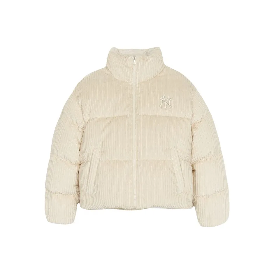 Mlb Base Logo New York Yankees Down Jacket Women's Cream