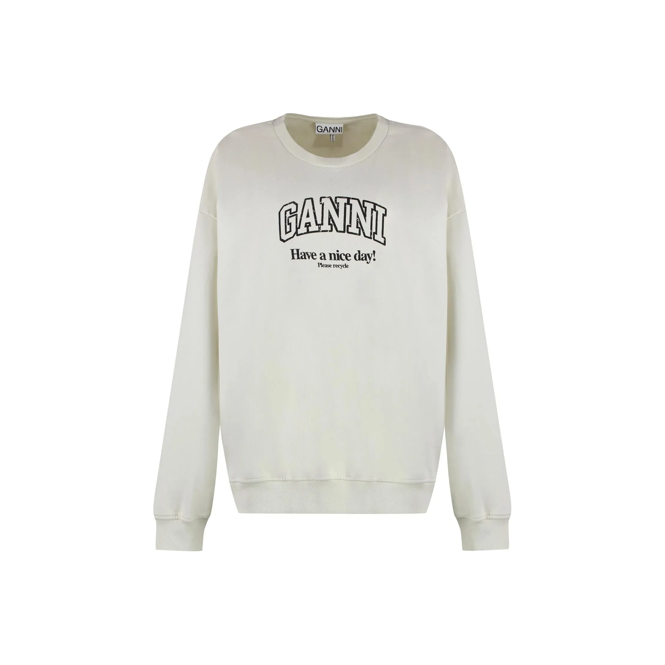 GANNI Толстовка Женская Белая EGRET