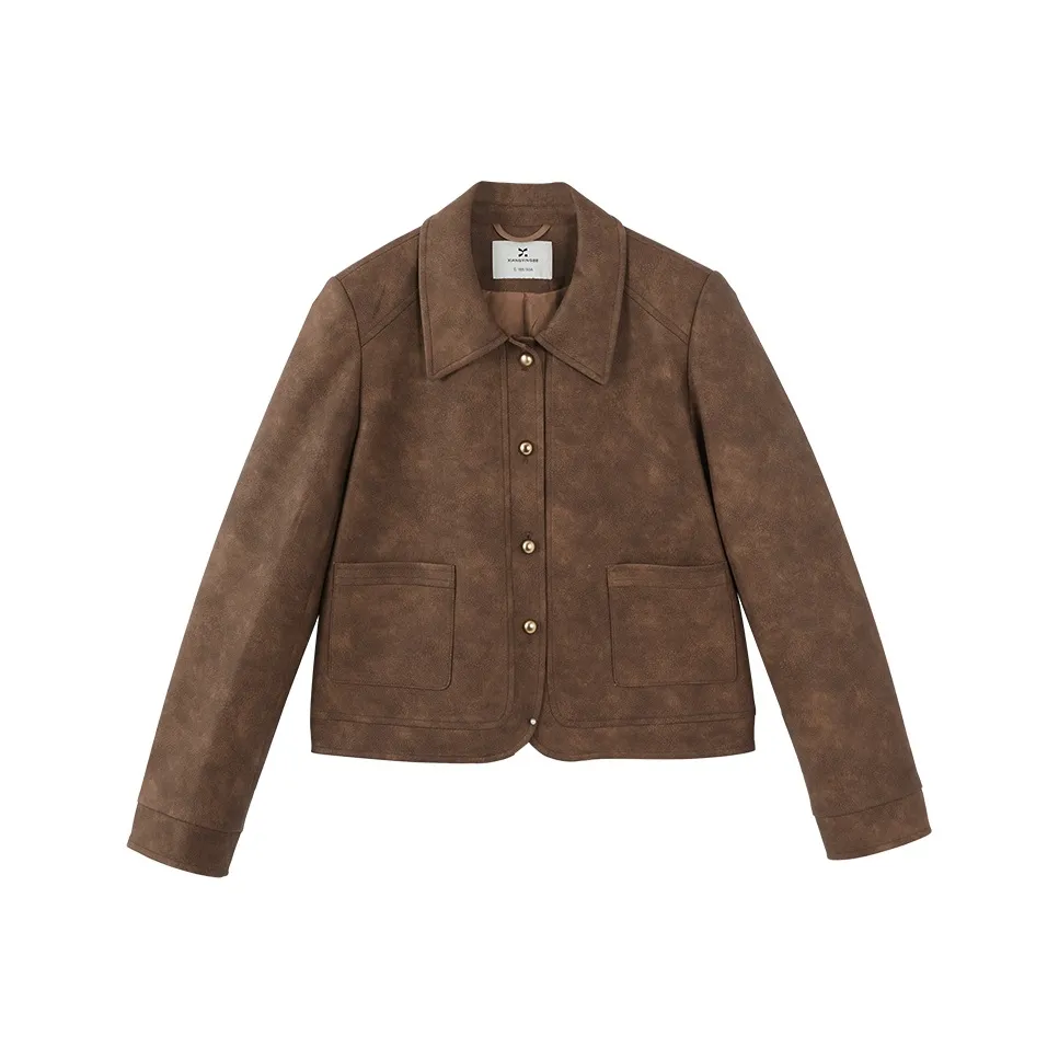 XIANGYING Куртки Пальто Женские Кофе