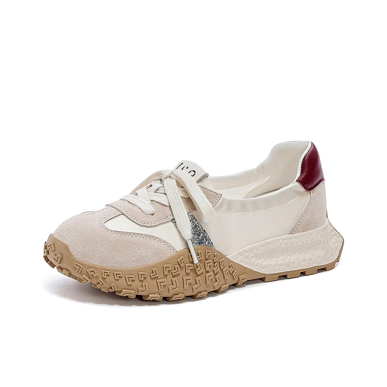 JOSINY Vintage Fashion Балет Немецкие армейские кроссовки Низкий топ Универсальный Спортивный стиль Кэжуал Женский Бежевый Красный