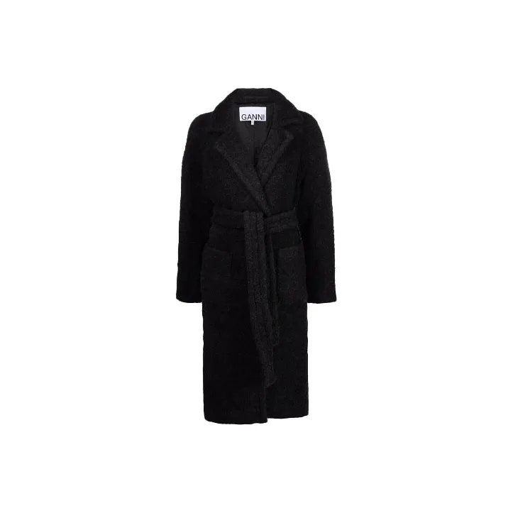 GANNI Черное Женское Пальто