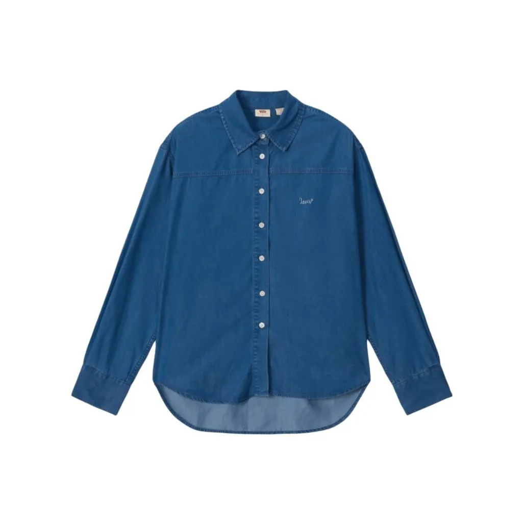 Levi's SS23 Ice Cool SS25 Рубашка Женская Синяя