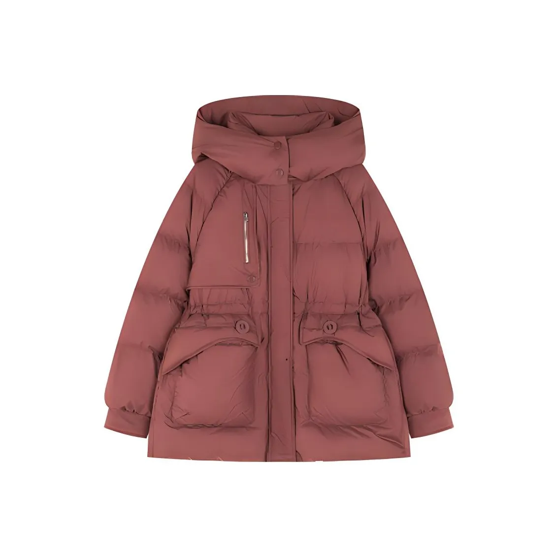 IHIMI Пуховик Женский Кирпично-Красный