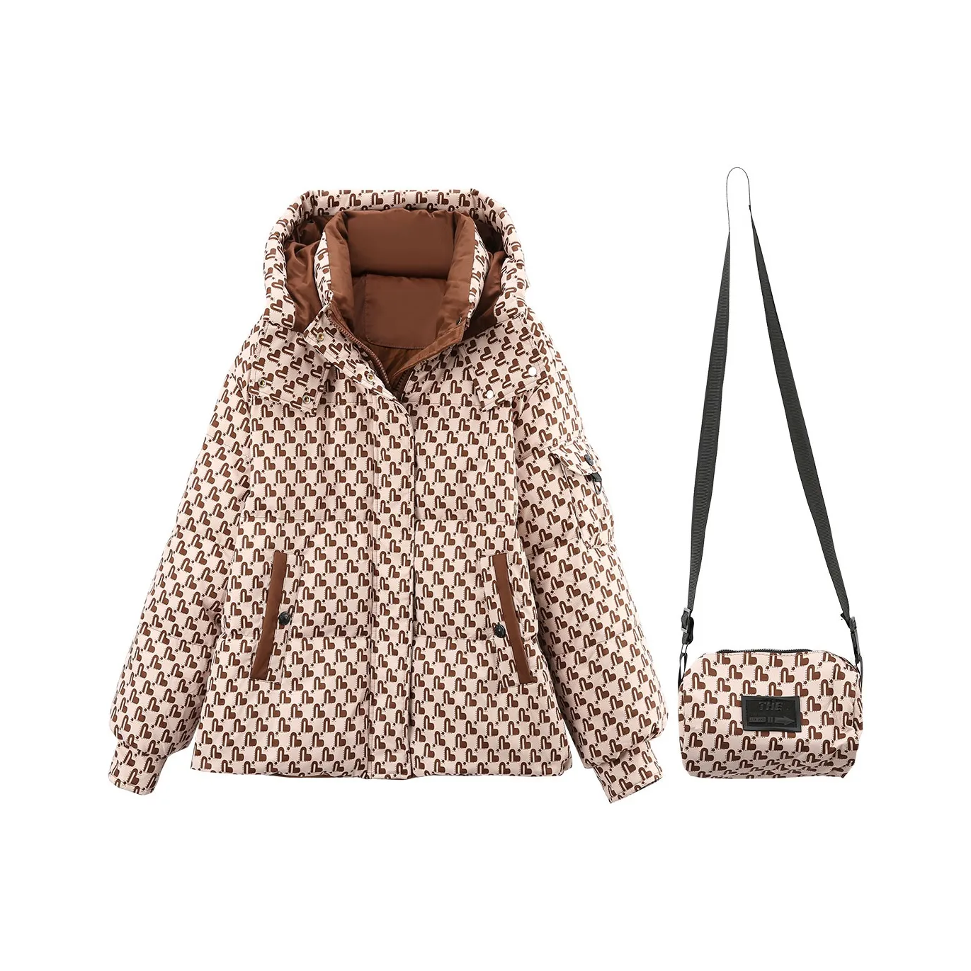 A paradise for awakening Пуховик Женские Кофе