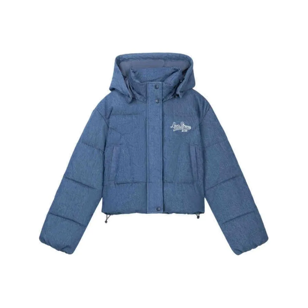 Levi's Пуховик Женский Средний Синий