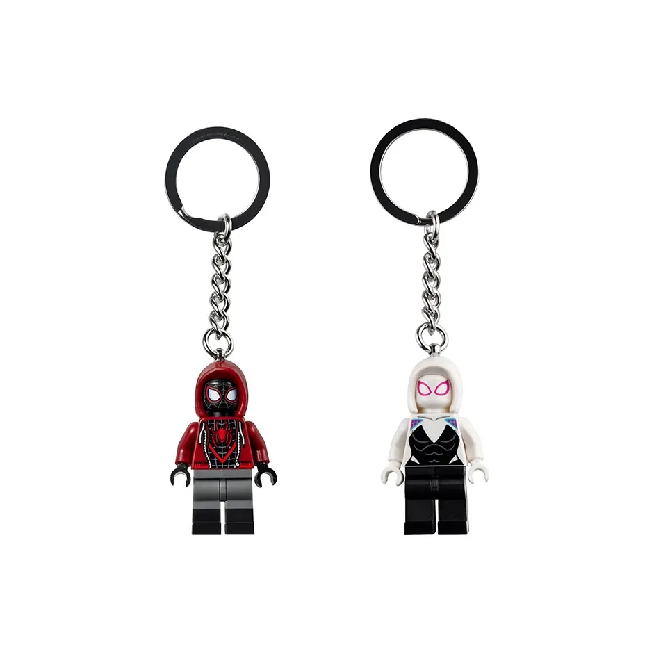 LEGO Super Hero Collection Marvel Spider Man Miles Morales Брелок + Брелок Gwen Конструкторы 2 шт. 854153+854292